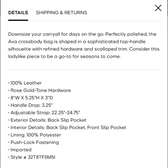 NWOT MICHAEL Michael Kors Ava Extra-Small Scalloped Leather Crossbody Bag - Picture 13 of 13